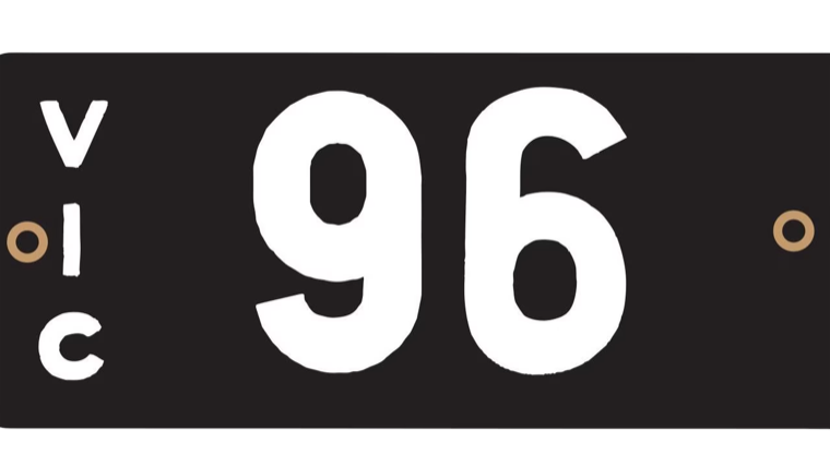 VIC 96 Victorian Heritage number plate